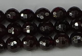 CGA662 15.5 inches 6mm faceted round red garnet beads wholesale