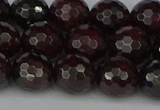 CGA664 15.5 inches 10mm faceted round red garnet beads wholesale