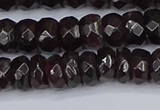 CGA678 15.5 inches 4*7mm faceted rondelle red garnet beads