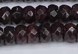 CGA679 15.5 inches 5*9mm faceted rondelle red garnet beads