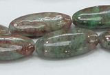 CGA69 15.5 inches 15*30mm horse eye red green garnet gemstone beads