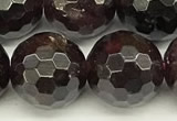 CGA732 15 inches 10mm faceted round red garnet beads wholesale