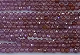 CGA857 15 inches 2mm faceted round red garnet beads