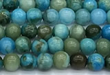 CGA925 15 inches 4mm round blue angel skin beads