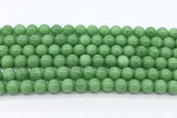 CGA931 15 inches 8mm round green angel skin beads