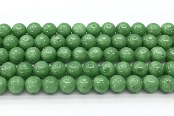 CGA932 15 inches 10mm round green angel skin beads