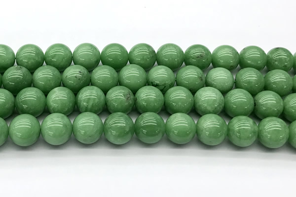 CGA933 15 inches 12mm round green angel skin beads