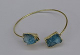 CGB1034 8*18mm - 10*20mm freeform druzy agate bangles