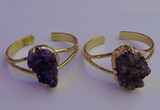 CGB2008 20*30mm - 25*30mm freeform druzy amethyst bangles