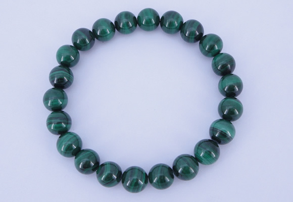 CGB215 2pcs 7.5 inches 4mm natural malachite gemstone bracelets