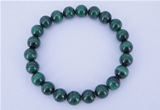 CGB216 2pcs 7.5 inches 6mm natural malachite gemstone bracelets