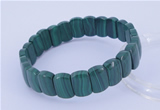 CGB224 7 inches 8*12mm rectangle natural malachite gemstone bracelets