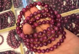 CGB2510 7.5 inches 6mm round ruby zoisite beaded bracelets