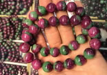 CGB2523 7.5 inches 12mm round ruby zoisite beaded bracelets