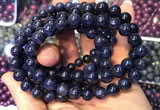 CGB2534 7.5 inches 8mm round sapphire gemstone beaded bracelets