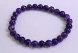 CGB2560 7.5 inches 7mm round charoite gemstone beaded bracelets