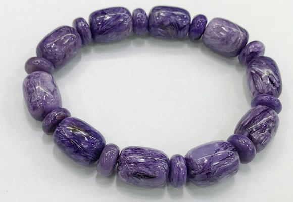 CGB2579 7.5 inches 13*17mm drum charoite gemstone bracelet