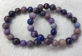 CGB2607 7.5 inches 11mm round natural sugilite beaded bracelets