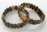 CGB3111 7.5 inches 8*15mm oval agate gemstone bracelets