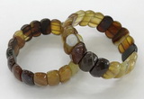 CGB3122 7.5 inches 10*20mm faceted oval agate bracelets