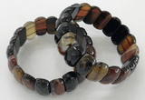 CGB3123 7.5 inches 10*20mm faceted oval agate bracelets