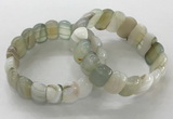 CGB3127 7.5 inches 10*20mm faceted oval agate bracelets