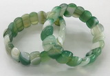 CGB3129 7.5 inches 10*20mm faceted oval agate bracelets