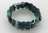 CGB3149 7.5 inches 11*23mm faceted oval agate bracelets