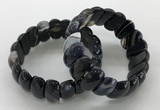 CGB3152 7.5 inches 11*23mm faceted oval agate bracelets