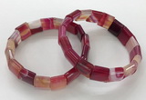 CGB3168 7.5 inches 12*15mm rectangle agate bracelets wholesale