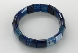 CGB3171 7.5 inches 12*15mm rectangle agate bracelets wholesale