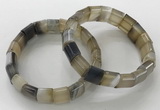 CGB3175 7.5 inches 12*15mm rectangle agate bracelets wholesale