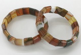 CGB3176 7.5 inches 12*15mm rectangle agate bracelets wholesale