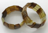 CGB3186 7.5 inches 15*25mm rectangle agate bracelets wholesale