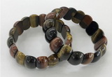 CGB3235 7.5 inches 12*20mm oval mixed tiger eye bracelets