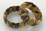 CGB3251 7.5 inches 12*25mm oval mookaite gemstone bracelets