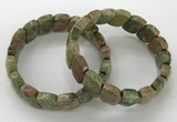 CGB3270 7.5 inches 10*15mm faceted marquise unakite bracelets