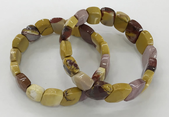 CGB3271 7.5 inches 10*15mm faceted marquise mookaite bracelets