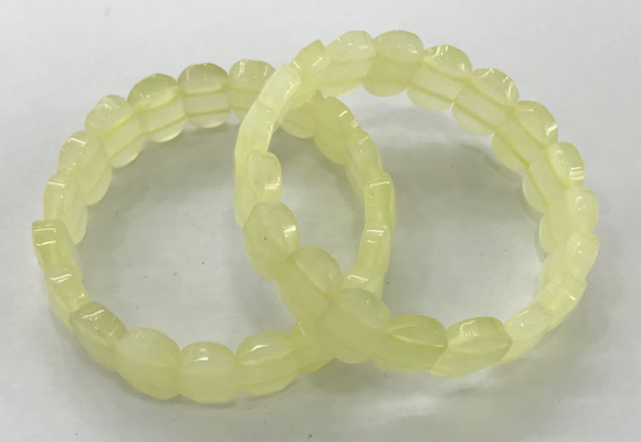 CGB3282 7.5 inches 10*15mm faceted oval lemon quartz bracelets