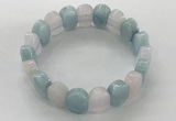 CGB3283 7.5 inches 10*15mm faceted oval mixed gemstone bracelets