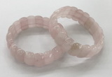 CGB3291 7.5 inches 10*20mm faceted oval rose quartz bracelets