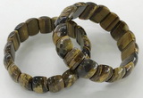 CGB3301 7.5 inches 10*20mm faceted oval yellow tiger eye bracelets