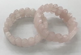 CGB3310 7.5 inches 10*20mm faceted oval rose quartz bracelets