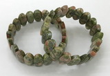 CGB3317 7.5 inches 10*20mm faceted oval unakite bracelets