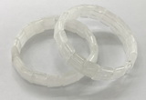 CGB3330 7.5 inches 10*15mm rectangle white crystal bracelets