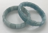 CGB3331 7.5 inches 10*15mm rectangle imitation aquamarine bracelets