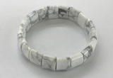 CGB3336 7.5 inches 10*15mm rectangle white howlite bracelets