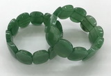 CGB3351 7.5 inches 19*25mm faceted oval green aventurine bracelets