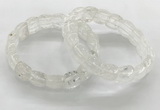 CGB3360 7.5 inches 10*15mm oval white crystal bracelets