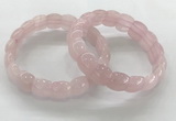 CGB3361 7.5 inches 10*15mm oval rose quartz bracelets